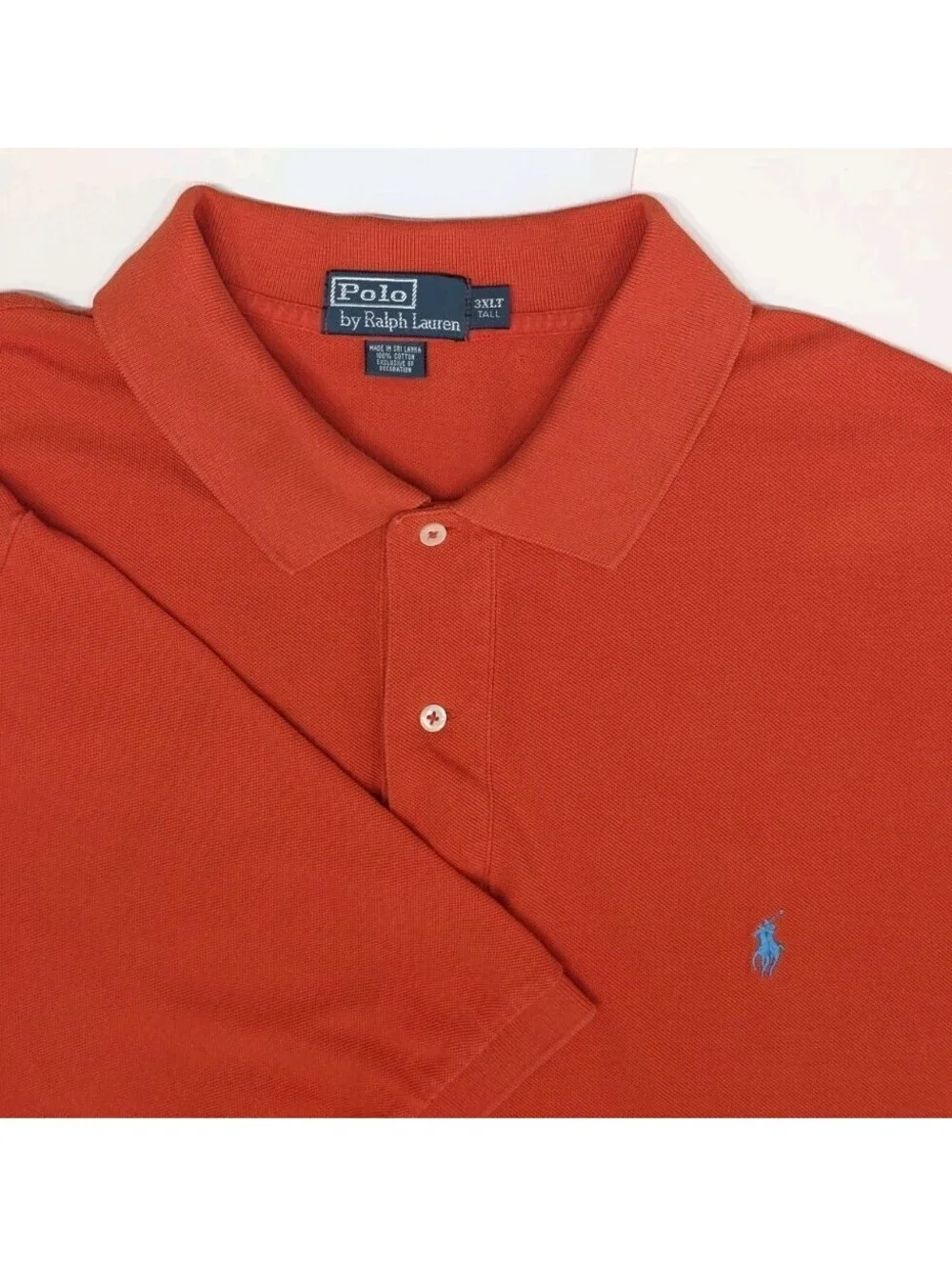VTG Polo Ralph Lauren Short Sleeve Polo Shirt Men 3XLT Red Golf Big & Tall Y2K